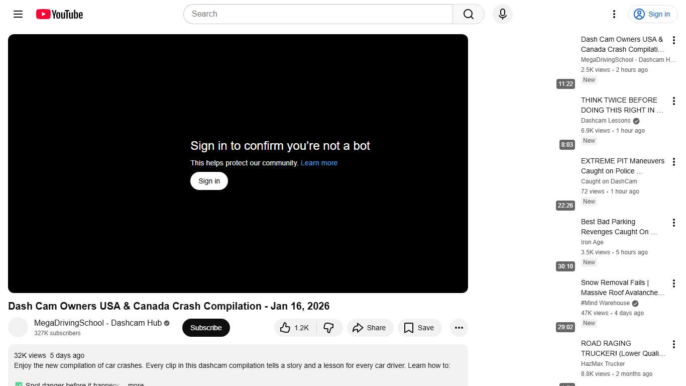 Dash Cam Owners USA & Canada Crash Compilation - Jan 16, 2026 - YouTube